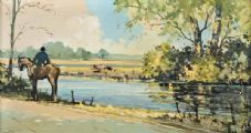 PAUSE BY THE LAGAN by Frank Fitzsimons at Ross's Online Art Auctions