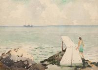 BATHING by James Stanley Prosser RUA at Ross's Online Art Auctions
