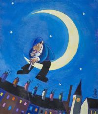 PENNY WHISTLE ON THE MOON by George Callaghan at Ross's Online Art Auctions
