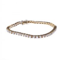 LADY'S SILVER & CRYSTAL TENNIS BRACELET at Ross's Online Art Auctions