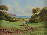 STROLL IN THE FIELD by Liam Reilly at Ross's Online Art Auctions