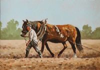 WORKING THE FIELD by Gregory Moore at Ross's Online Art Auctions