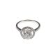 18 CT WHITE GOLD DIAMOND HALO RING at Ross's Online Art Auctions