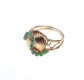 GOLD DRESS RING WITH TURQUOISE STONES at Ross's Online Art Auctions