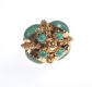 18 CT GOLD FOB MOUNTED WITH TURQUOISE STONES at Ross's Online Art Auctions