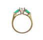 18 CT GOLD EMERALD & PEAR SHAPED DIAMOND RING at Ross's Online Art Auctions