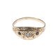 9 CT GOLD SAPPHIRE & CRYSTAL RING at Ross's Online Art Auctions