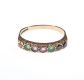9 CT GOLD RING WITH MULTICOLOURED STONES at Ross's Online Art Auctions