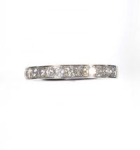 18 CT WHITE GOLD DIAMOND ETERNITY RING at Ross's Online Art Auctions