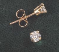 PAIR OF 18 CT GOLD DIAMOND STUD EARRINGS at Ross's Online Art Auctions