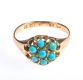 VICTORIAN 15 CT GOLD TURQUOISE FLOWER RING at Ross's Online Art Auctions