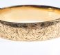 ENGRAVED 9 CT GOLD PLATED BANGLE at Ross's Online Art Auctions
