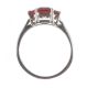 SILVER THREE STONE GARNET RING at Ross's Online Art Auctions