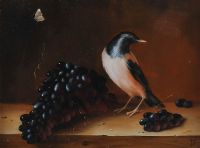 GRAPES & BIRD by Galina Reshotka at Ross's Online Art Auctions