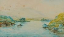 LAKE GLENDALOUGH, CONNEMARA by Alexander Williams RHA at Ross's Online Art Auctions