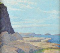 THE CLIFFS, BALLINTOY by Seamus Stoupe at Ross's Online Art Auctions