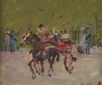 HORSE & CART by Marie Carroll at Ross's Online Art Auctions