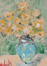 VASE OF FLOWERS by Marie Carroll at Ross's Online Art Auctions