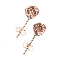 9 CT ROSE GOLD KNOT STUD EARRINGS at Ross's Online Art Auctions