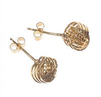 9 CT GOLD KNOT STUD EARRINGS at Ross's Online Art Auctions