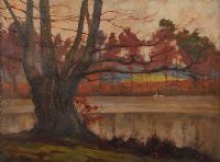A LANE IN AUTUMN by Thomas Bond Walker at Ross's Online Art Auctions