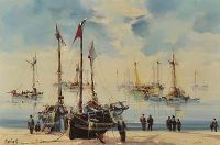 FISHING VILLAGE by Jorge Aguilar at Ross's Online Art Auctions