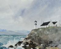 LIGHTHOUSE AT LOCHALSH by Joan Murray at Ross's Online Art Auctions