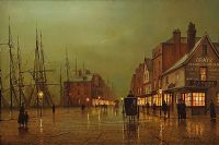 MAIN STREET BY THE DOCKS by Steven Scholes at Ross's Online Art Auctions