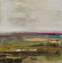 EARLY MORNING OVER THE BOG by Colin Flack at Ross's Online Art Auctions