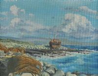 WRECK OF THE PLASSEY by Brian O'Cualain at Ross's Online Art Auctions