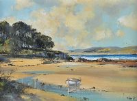 BEACHED ROWING BOAT by Frank Fitzsimons at Ross's Online Art Auctions