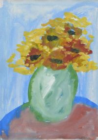 FLOWERS ON THE TABLE by Rhonda Paisley at Ross's Online Art Auctions