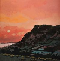 SUNSET, BEN BURBEN, SLIGO by Desmond Kinney at Ross's Online Art Auctions