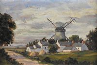 OLD WINDMILL NEAR MILLISLE by William K. McCaughan at Ross's Online Art Auctions