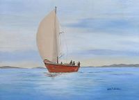 SAILING IN THE SUNSET by Leila Webster at Ross's Online Art Auctions