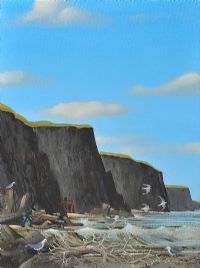COLLECTING DRIFTWOOD by George Callaghan at Ross's Online Art Auctions