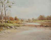AUTUMN MORNING, STRANGFORD  LOUGH by Maurice Canning Wilks ARHA RUA at Ross's Online Art Auctions