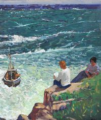 A VIEW FROM THE ROCKS by Alex McKenna at Ross's Online Art Auctions
