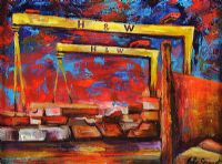 NIGHTIME, HARLAND & WOLFF by John Stewart at Ross's Online Art Auctions