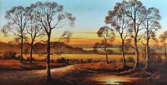 TREES AT DUSK by Wendy Reeves at Ross's Online Art Auctions