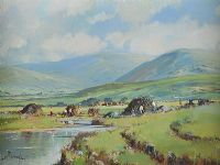 CARTING PEAT IN THE ANTRIM GLENS by Henry McLaughlin at Ross's Online Art Auctions