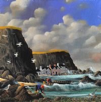 COLLECTING WINKLES by George Callaghan at Ross's Online Art Auctions