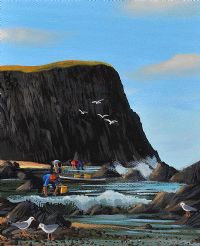 COLLECTING SHELLFISH by George Callaghan at Ross's Online Art Auctions
