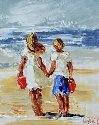 HOLDING HANDS by Louise Mansfield at Ross's Online Art Auctions
