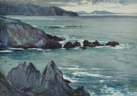 CLARE ISLAND FROM ACHILL by Theo J. Gracey RUA at Ross's Online Art Auctions