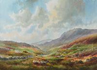 THE BLUE STACK MOUNTAINS, DONEGAL by Robert B. Higgins at Ross's Online Art Auctions