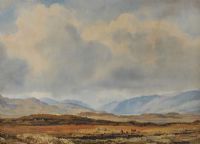 THE PEAT DIGGER, GLENVEAGH, DONEGAL by Frank Egginton RCA FIAL at Ross's Online Art Auctions