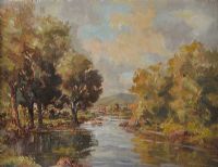 RIVER IN AUTUMN by Henry J. Foy at Ross's Online Art Auctions