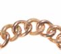 9CT ROSE GOLD LINK BRACELET WITH 9CT GOLD PADLOCK CLASP AND SAFETY CHAIN at Ross's Online Art Auctions
