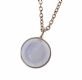 STERLING SILVER AND BLUE AGATE PENDANT AND CHAIN at Ross's Online Art Auctions